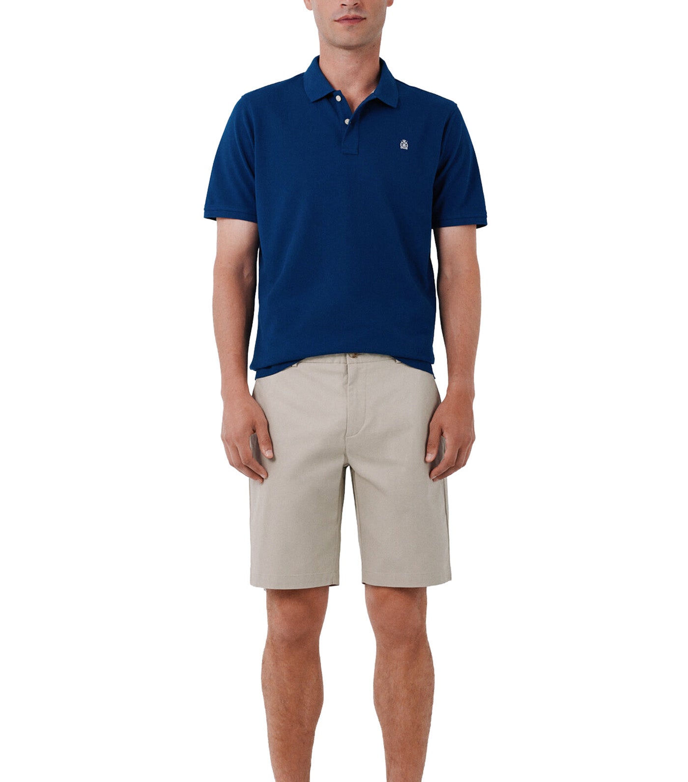 Pique Basic Polo Shirt Medium Blue