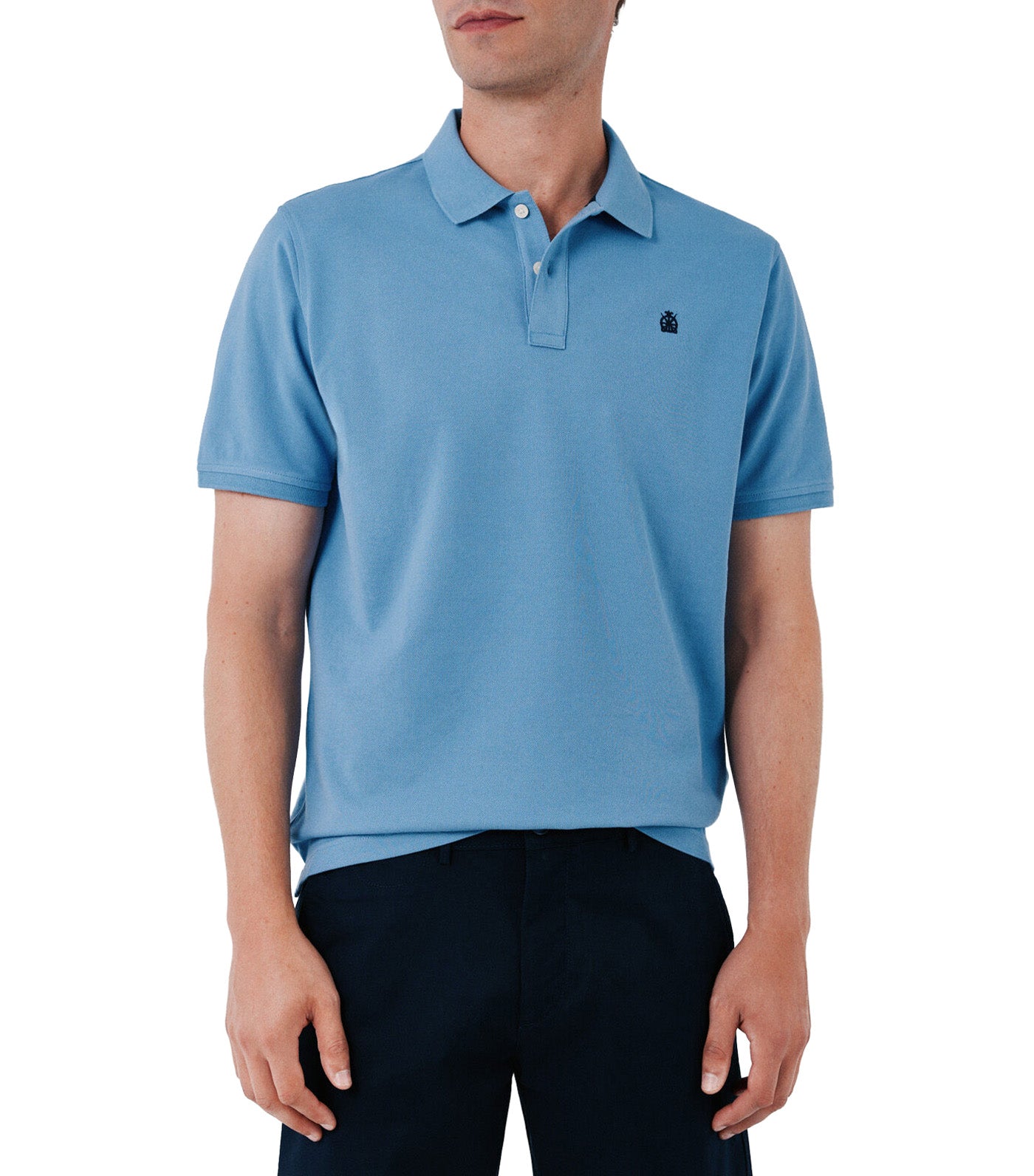 Pique Basic Polo Shirt Light Blue