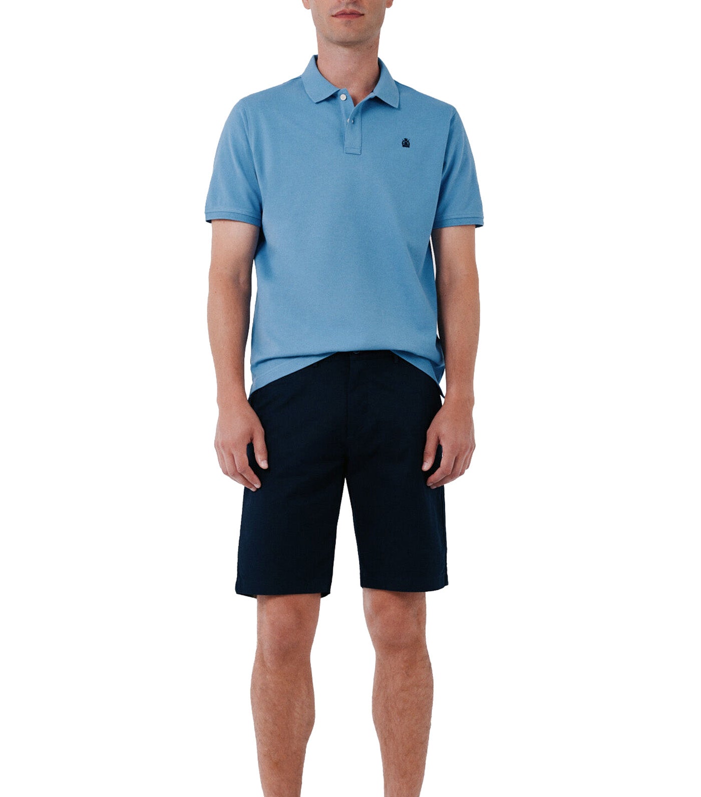 Pique Basic Polo Shirt Light Blue