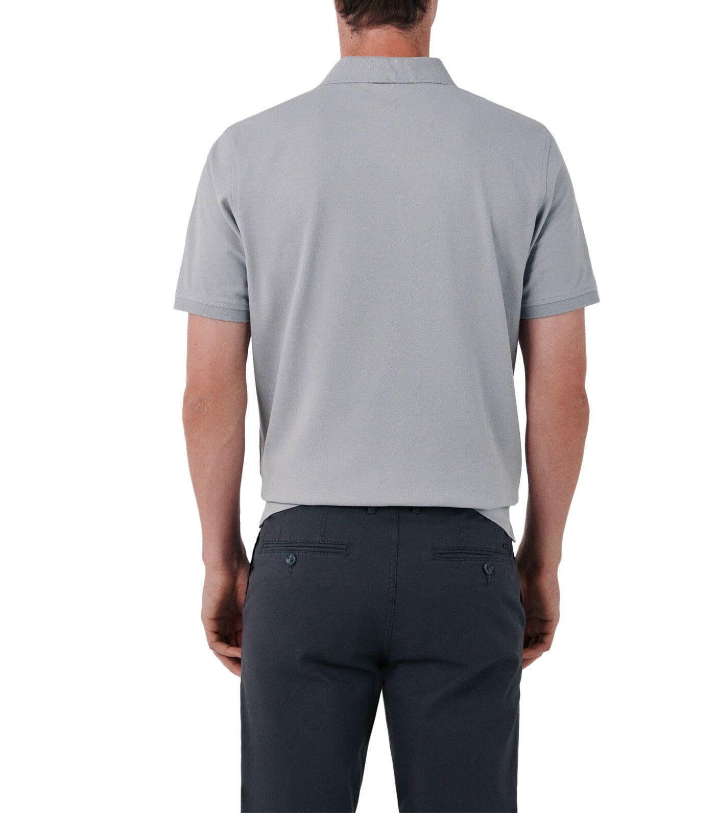 Pique Basic Polo Shirt Light Gray