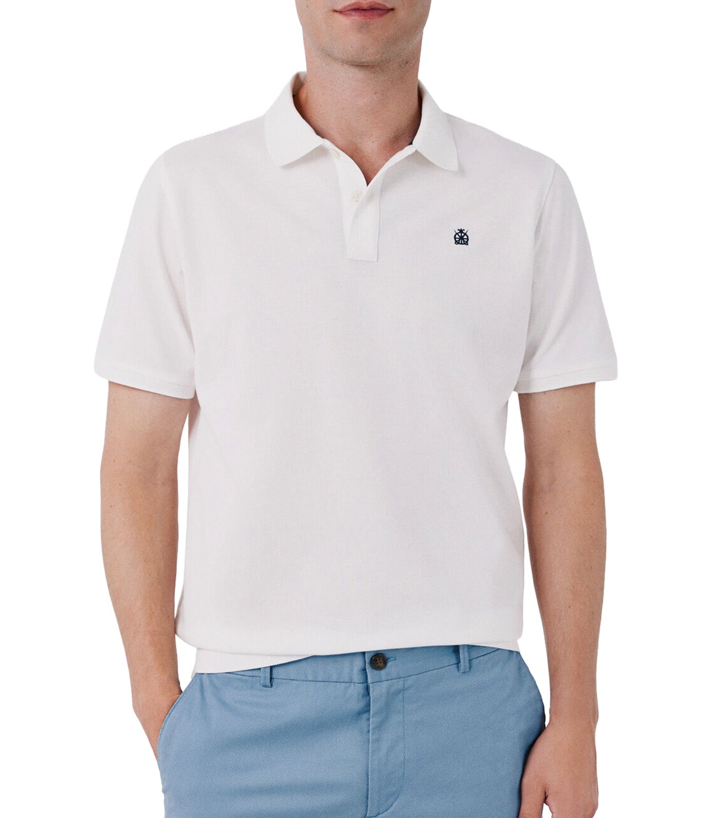 Pique Basic Polo Shirt White