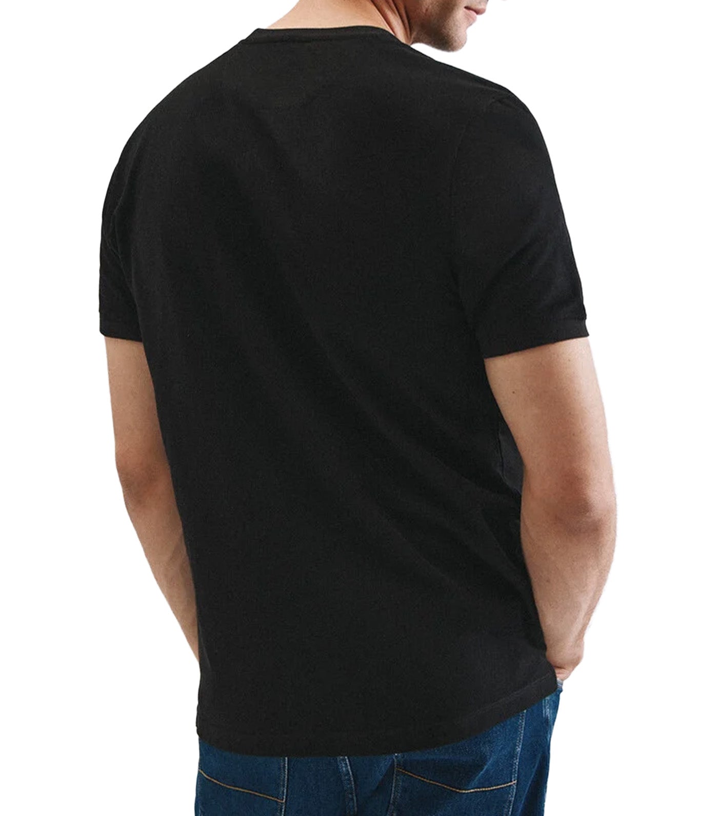 Cortefiel Basic Piqué T-Shirt Black