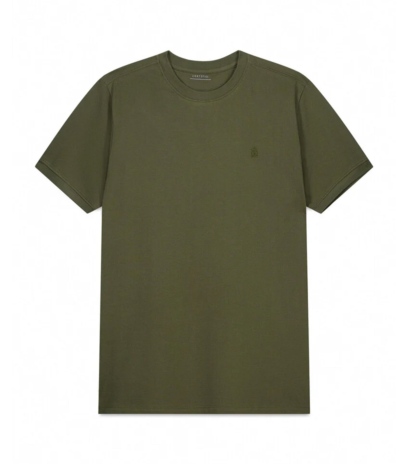 Cortefiel Basic Piqué T-Shirt Dark Khaki