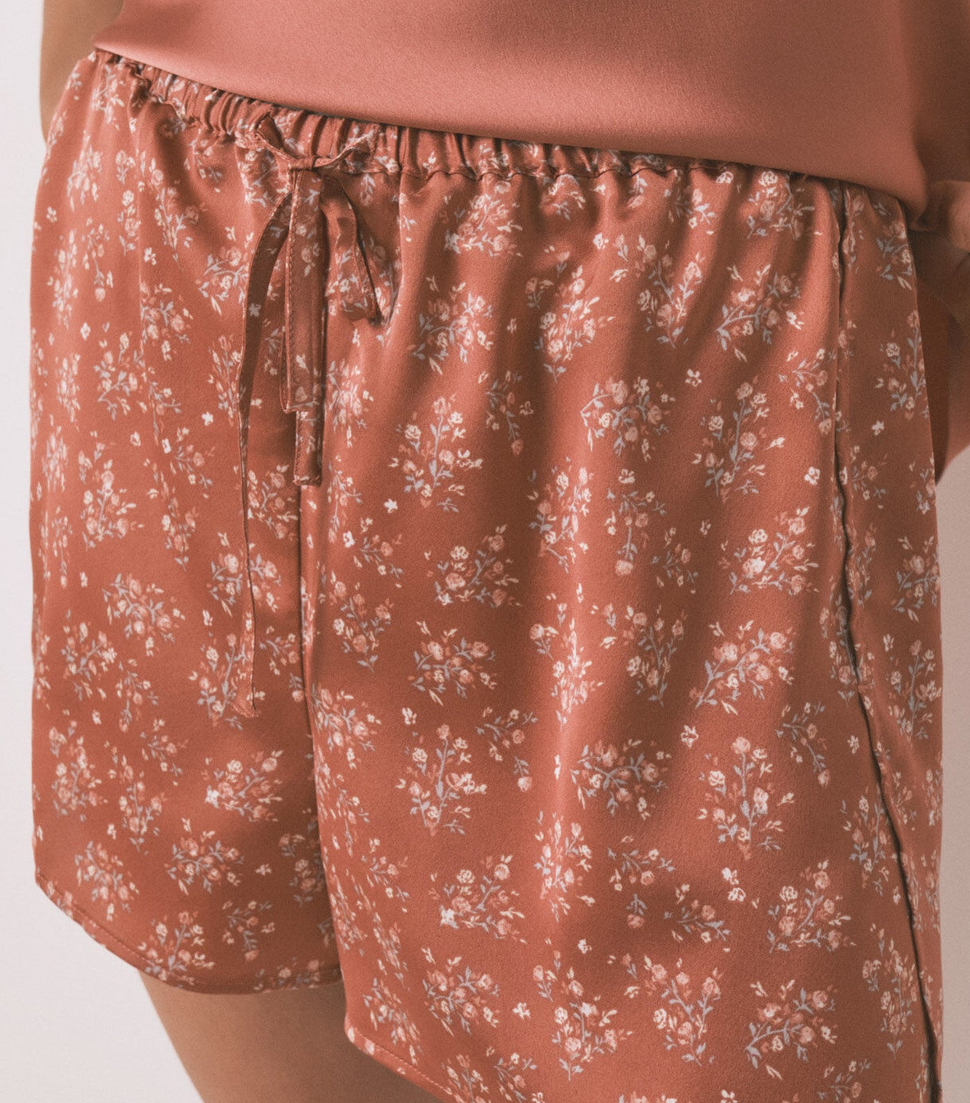 Satin Short Pajamas Pink