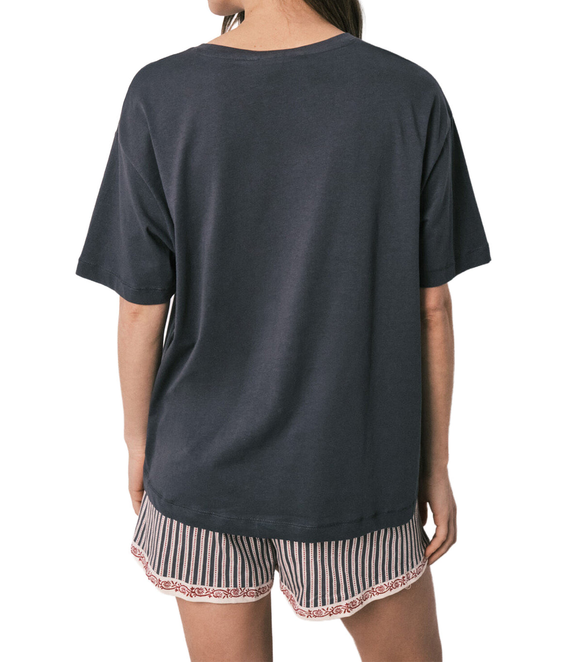 Snoopy Cotton Short Pajamas Black