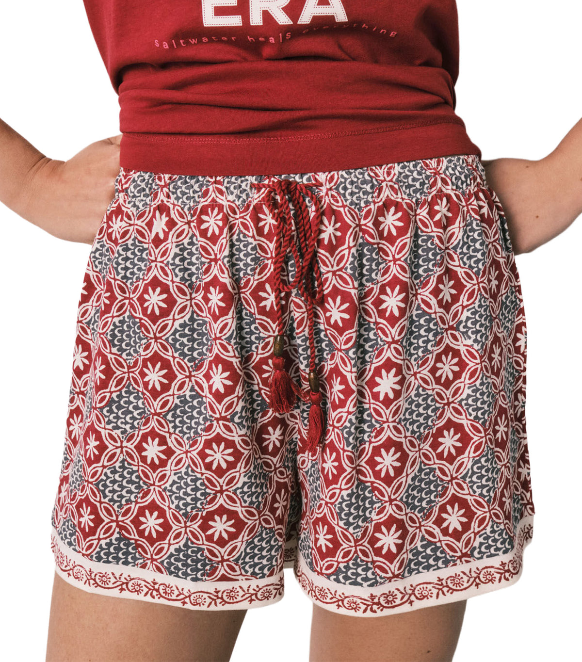 Snoopy Cotton Sleeveless Short Pajamas Red