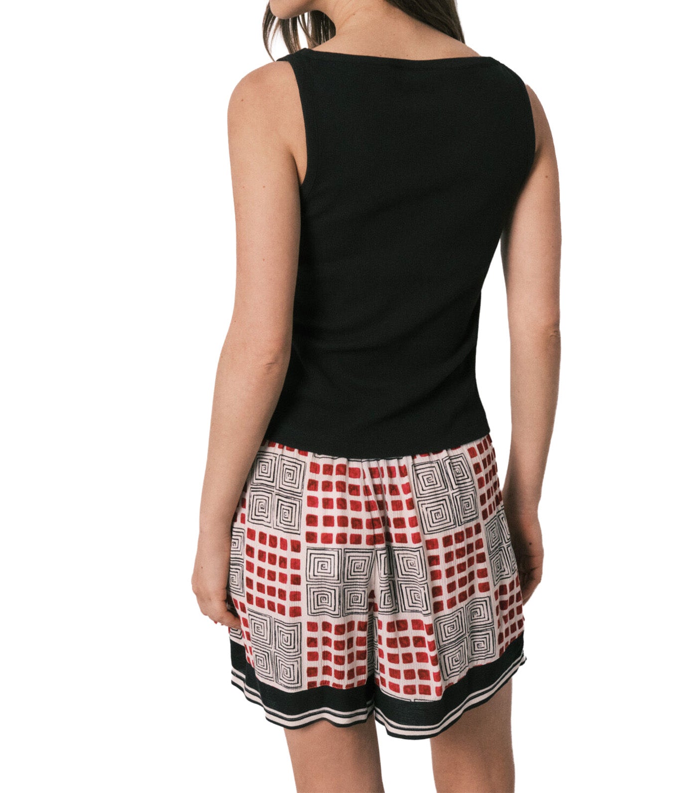 Top and Skort Set Black