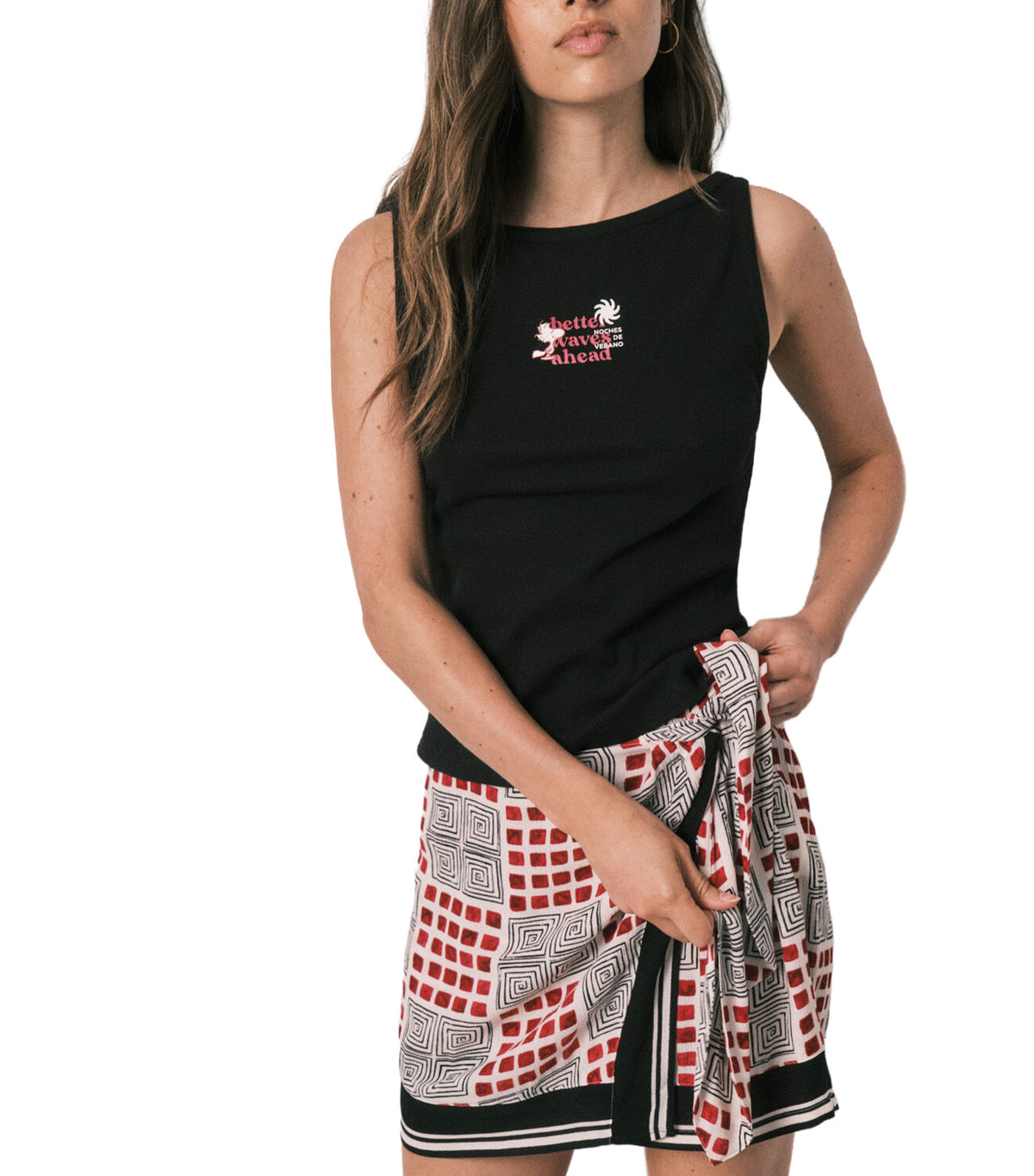 Top and Skort Set Black