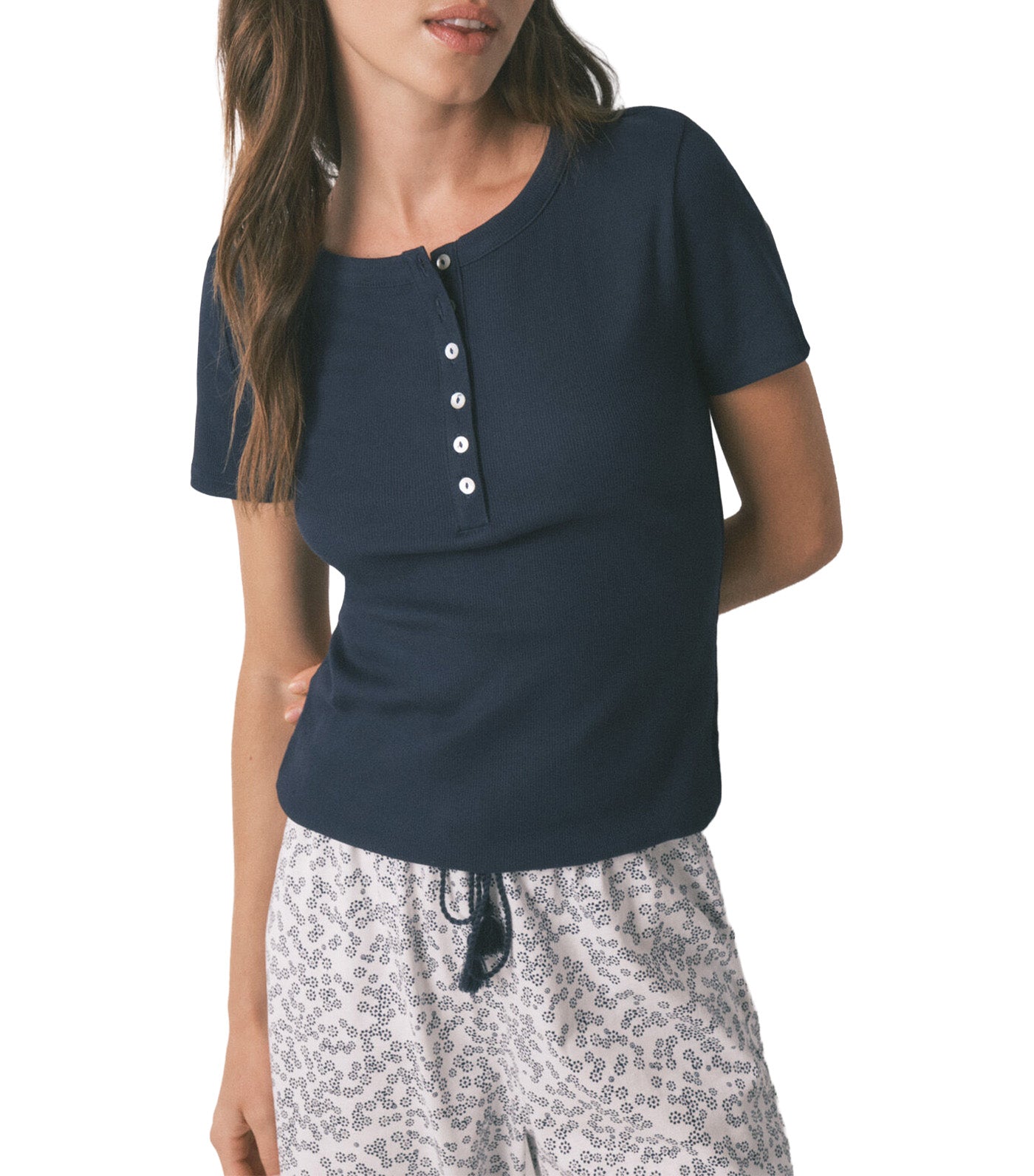 Cotton Short Sleeve T-Shirt Navy