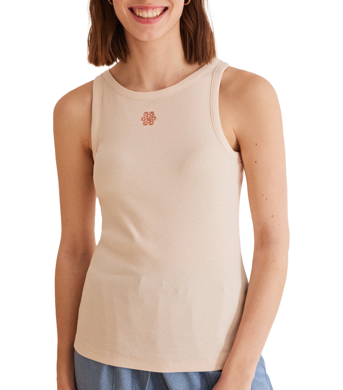 Cotton Vest Top Pink