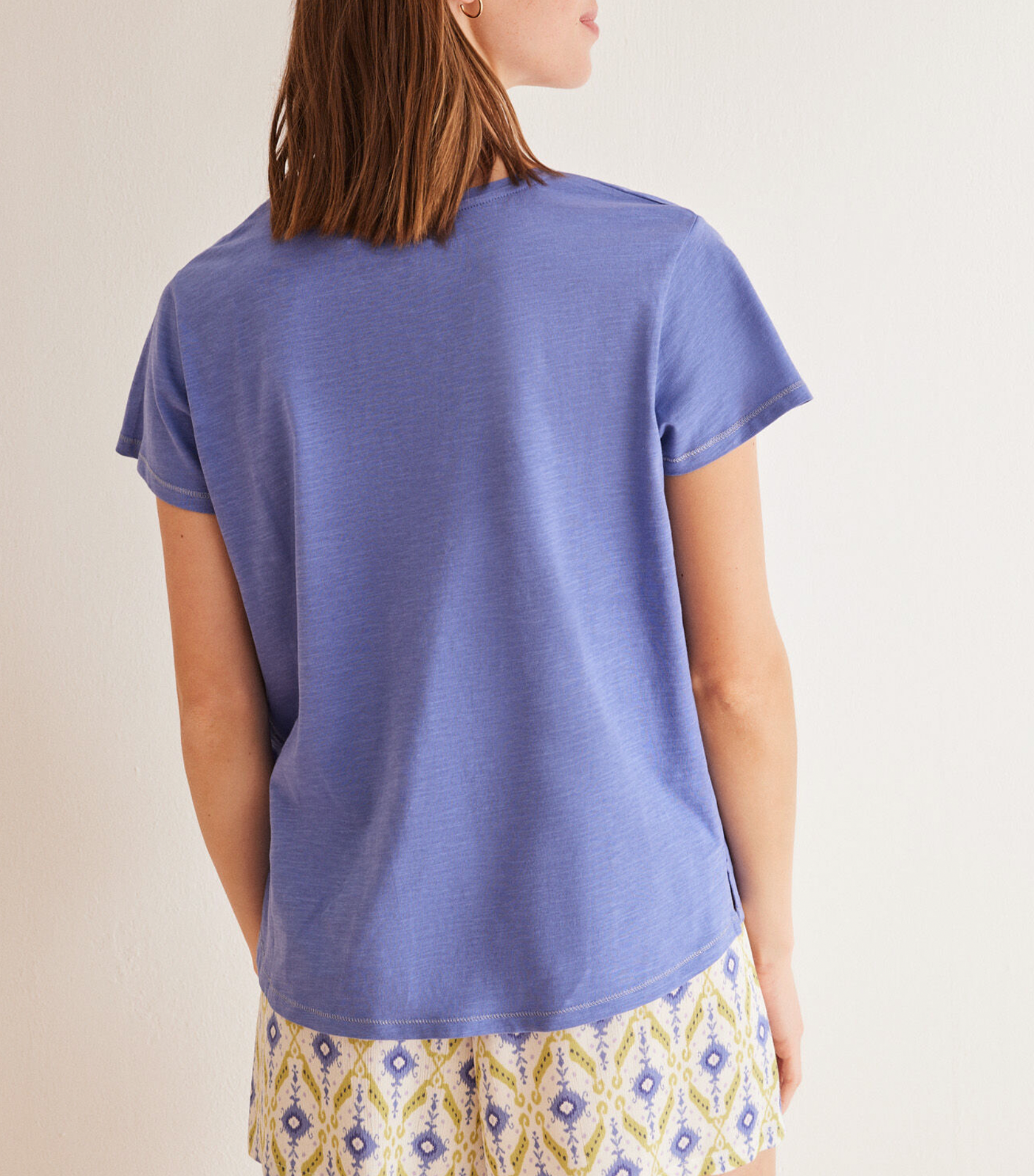 Slub Cotton T-Shirt Blue