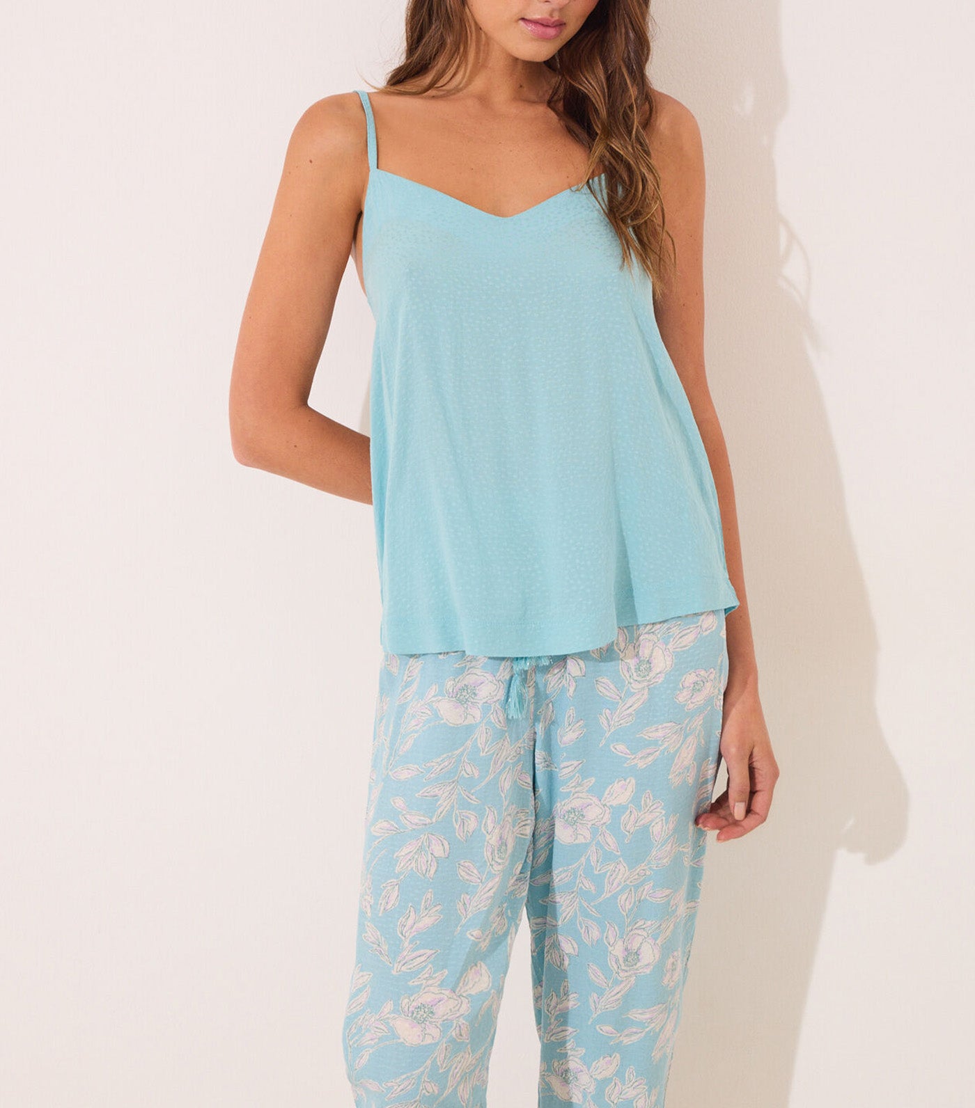 T-Shirt, Trouser, and Robe Set Blue