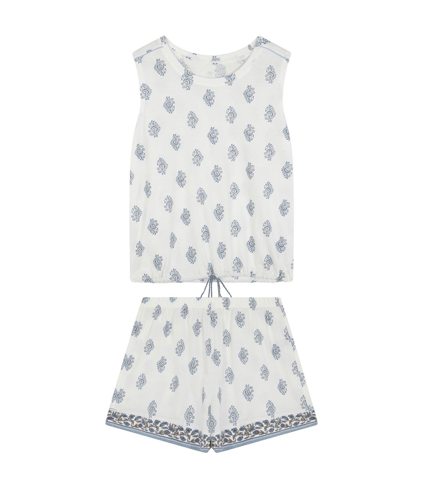 Cotton Short Pyjamas Straps White
