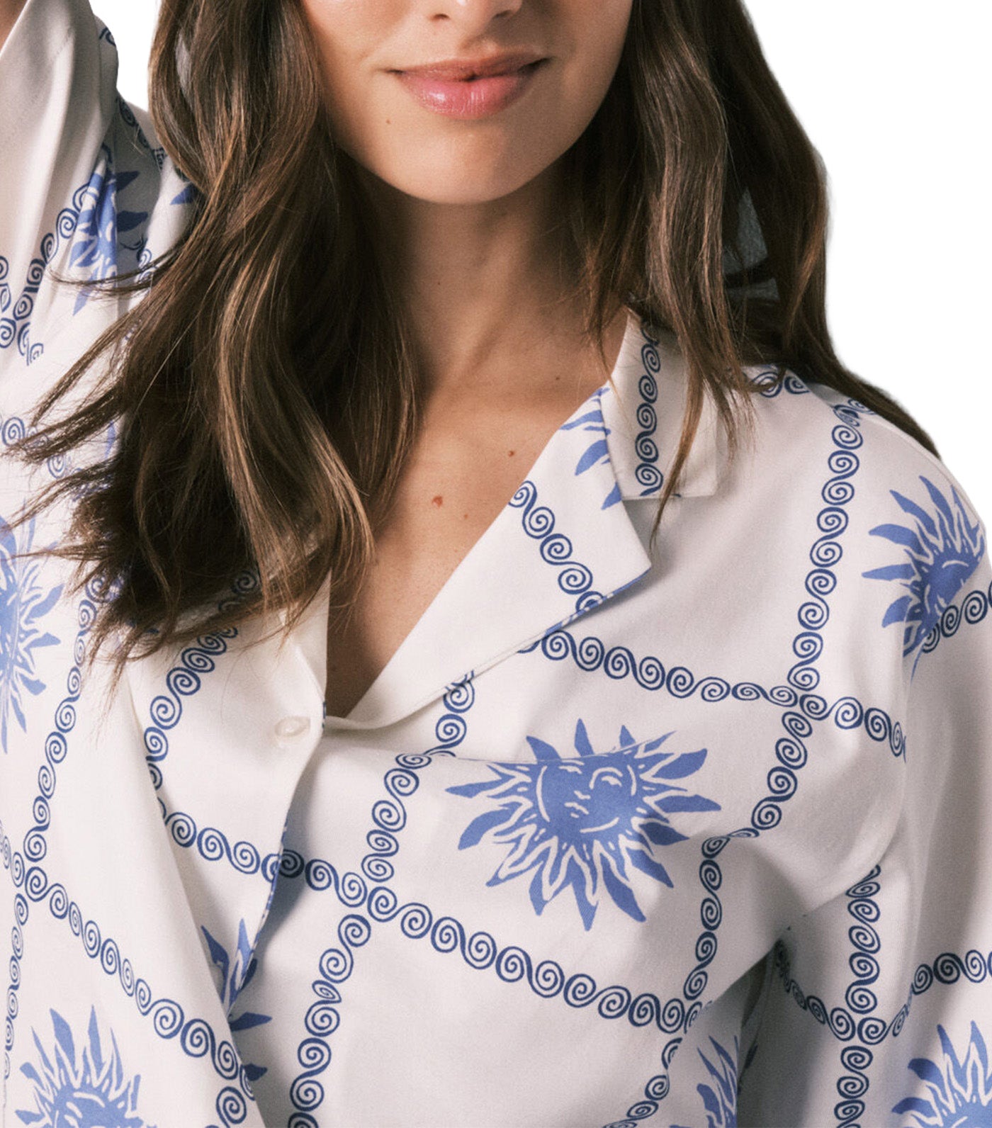 Cotton Short Classic Pajamas Blue