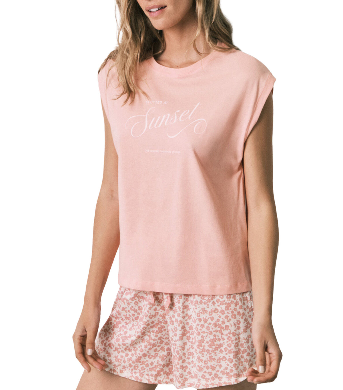 Cotton Short Pajamas Pink