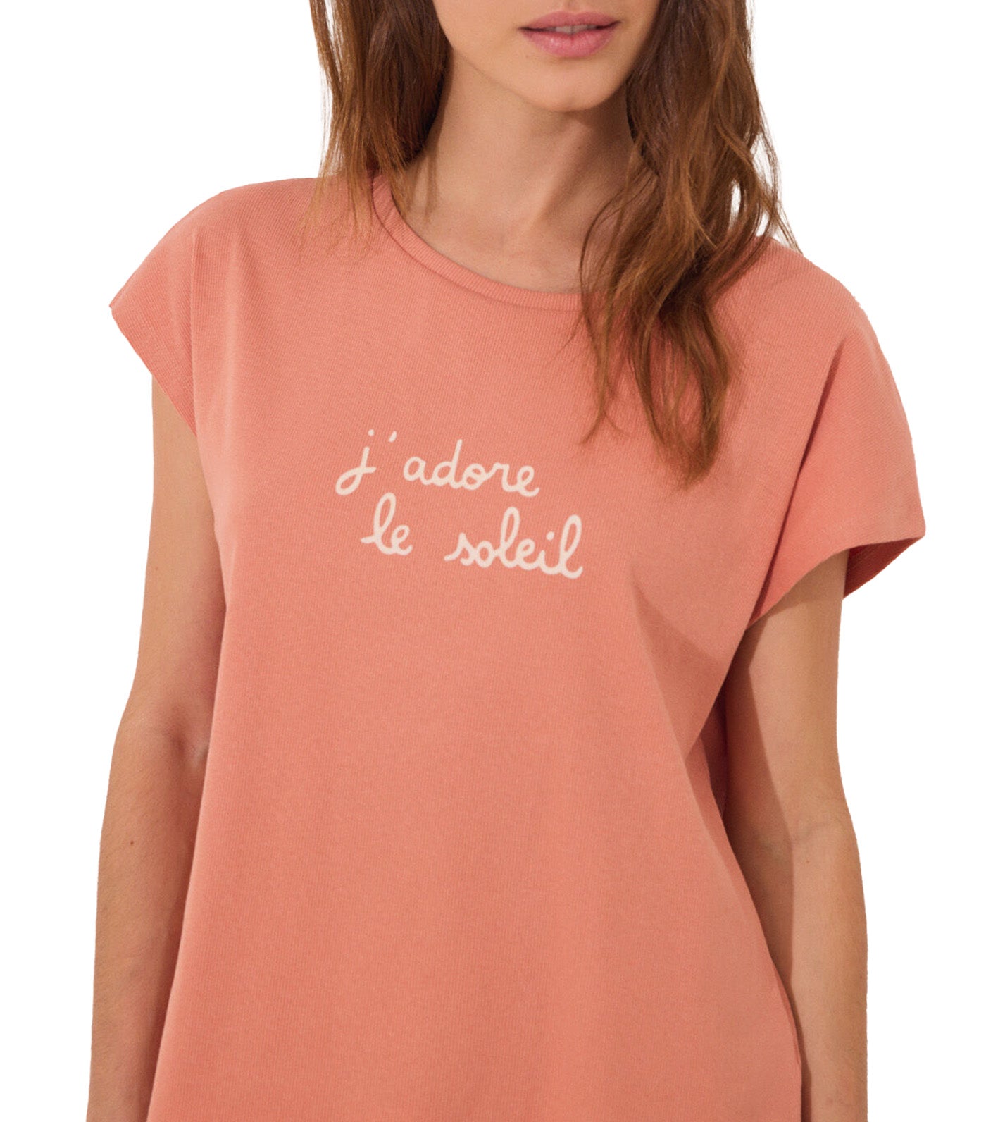 Cotton Lounge Pajamas with Leaves Orange