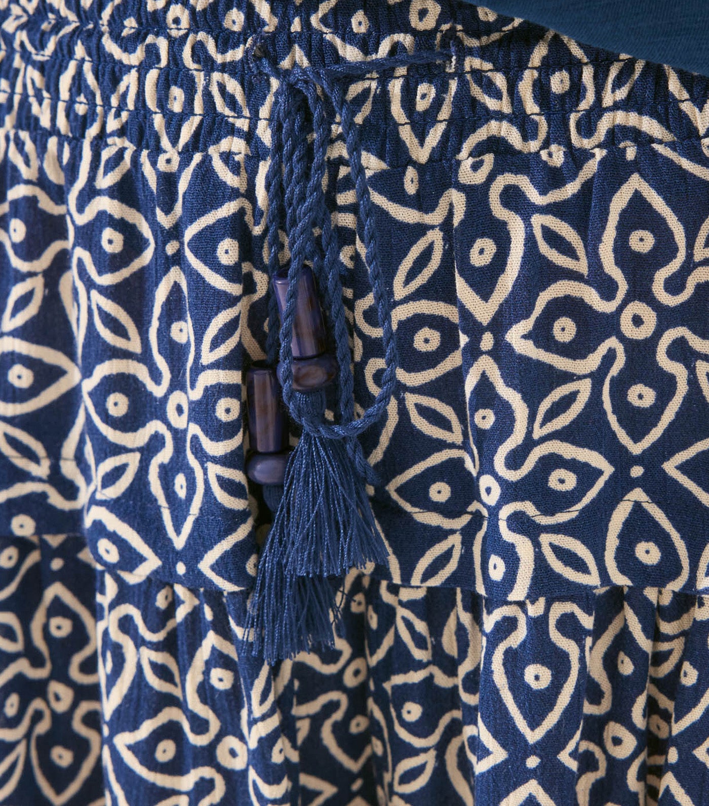 Stamp Print Trouser Blue