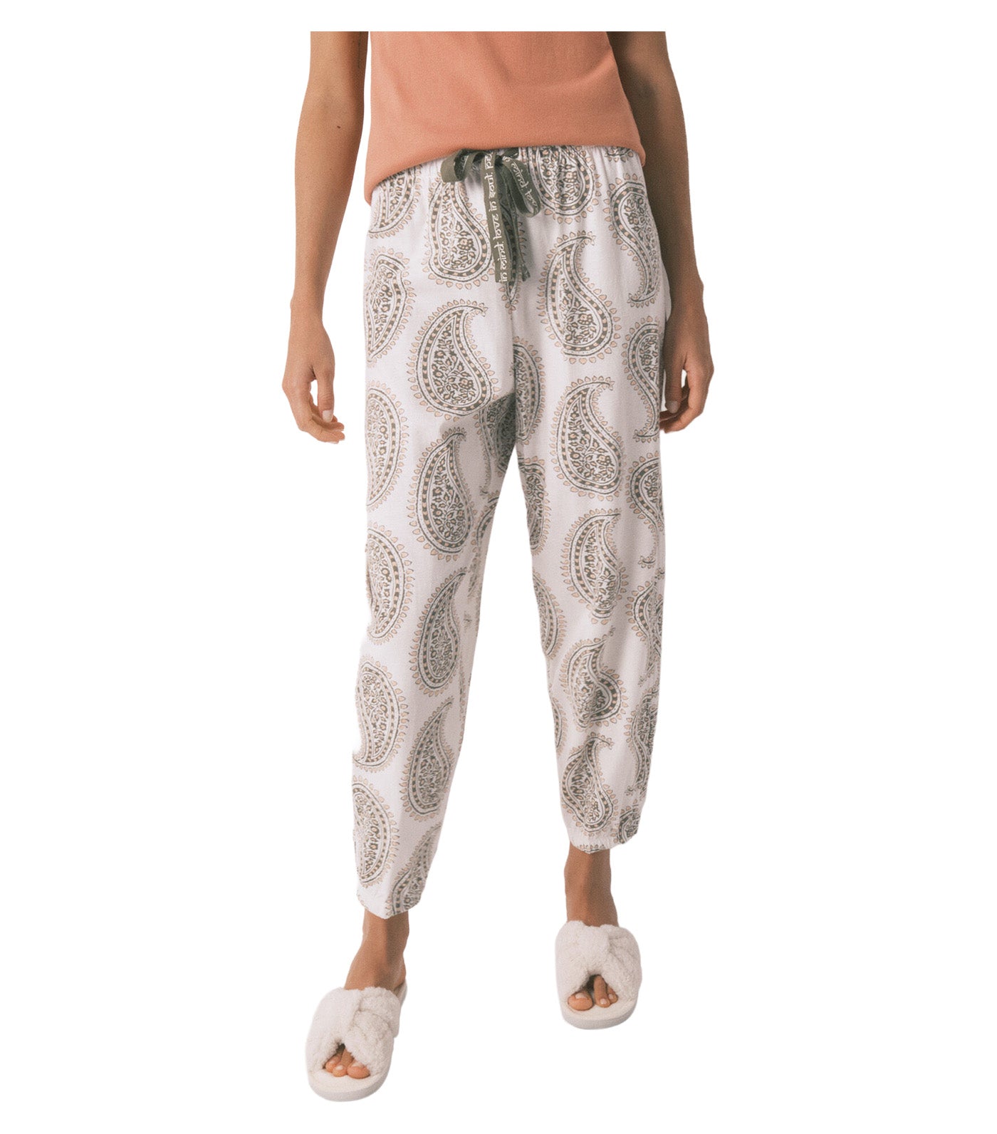 Paisley Long Trousers Ivory