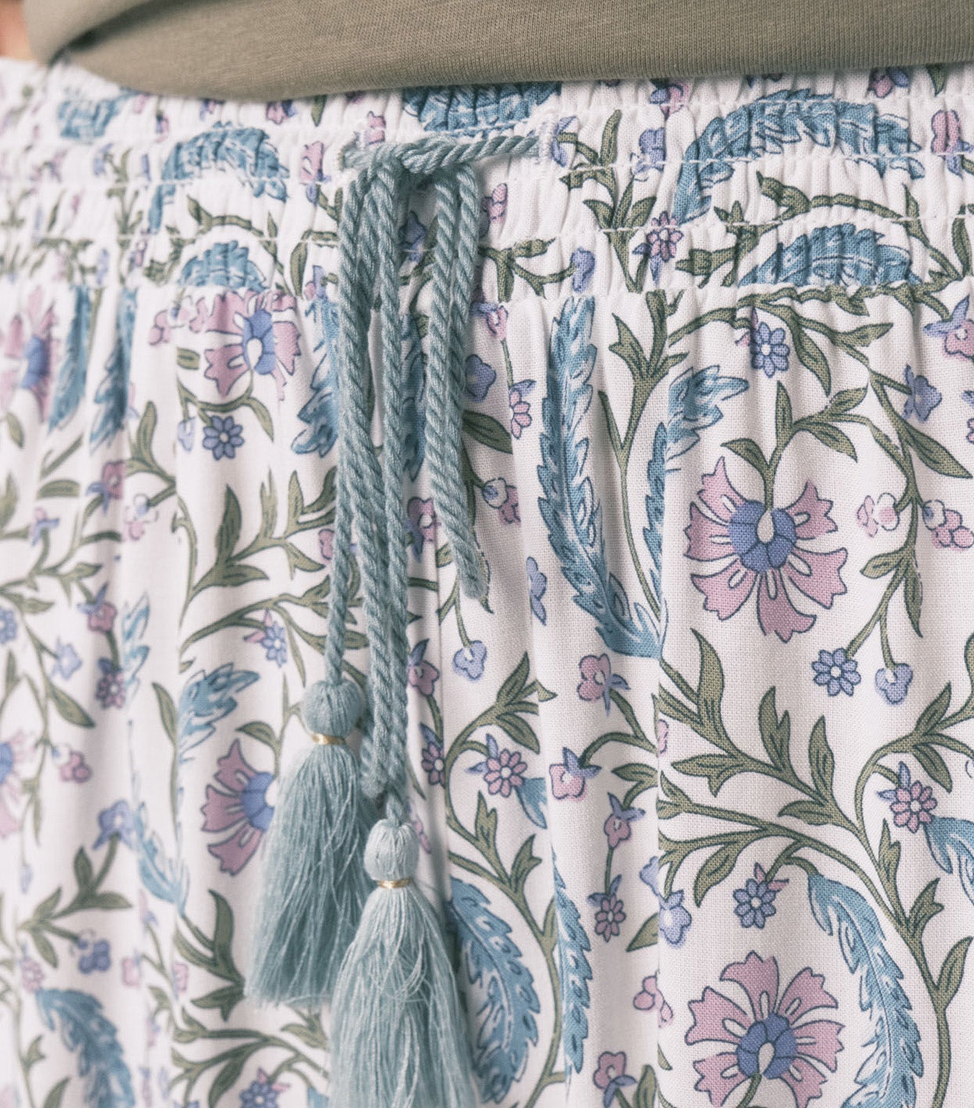 Long Viscose Flower Print Trouser