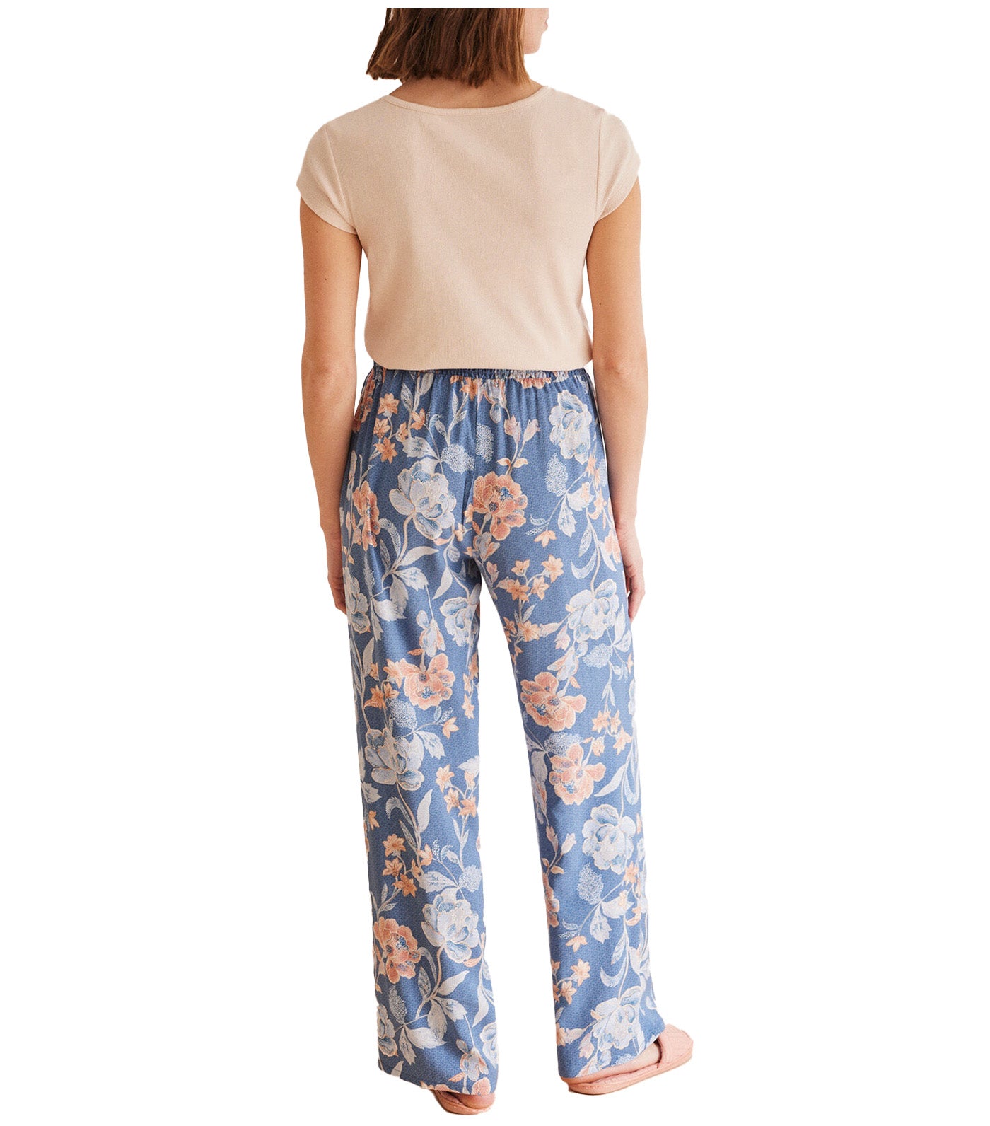 Floral Trousers Blue