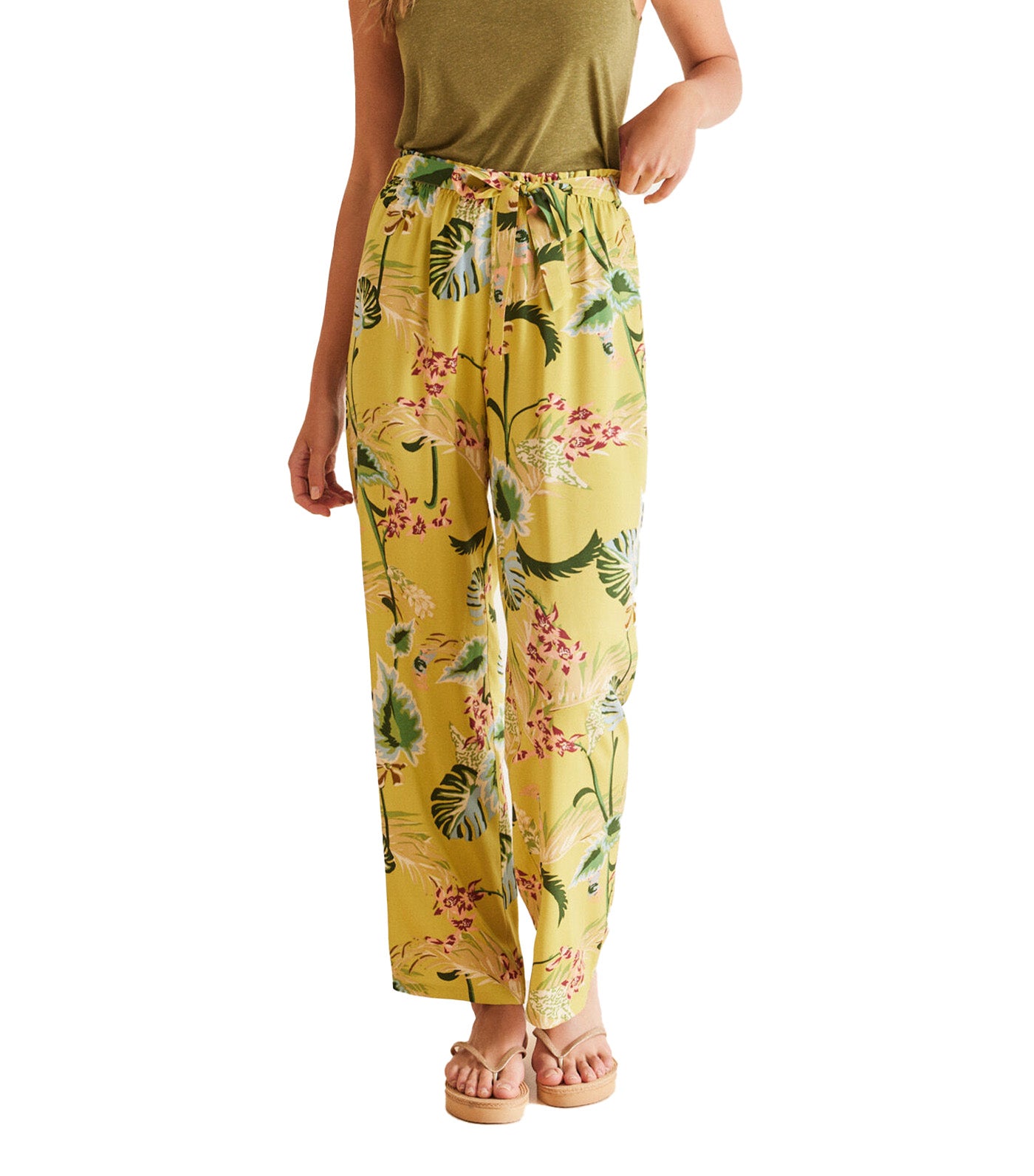 Long Floaty Floral Trousers