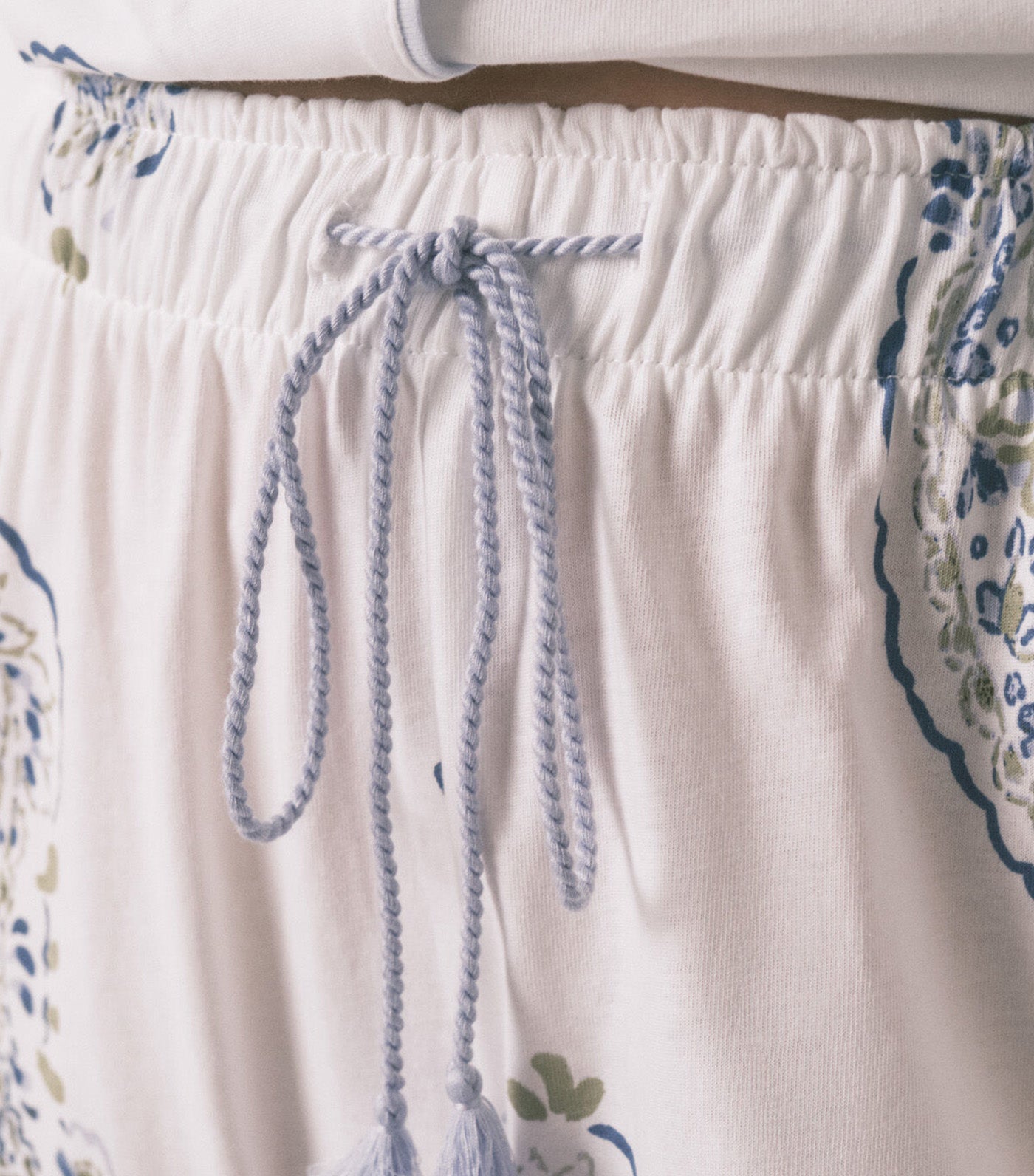 Cotton Paisley Classic Pajamas White