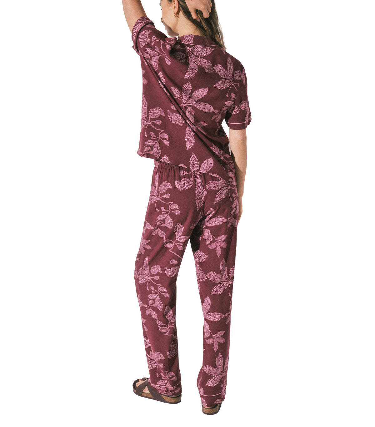 Floral Classic Pajamas Wine