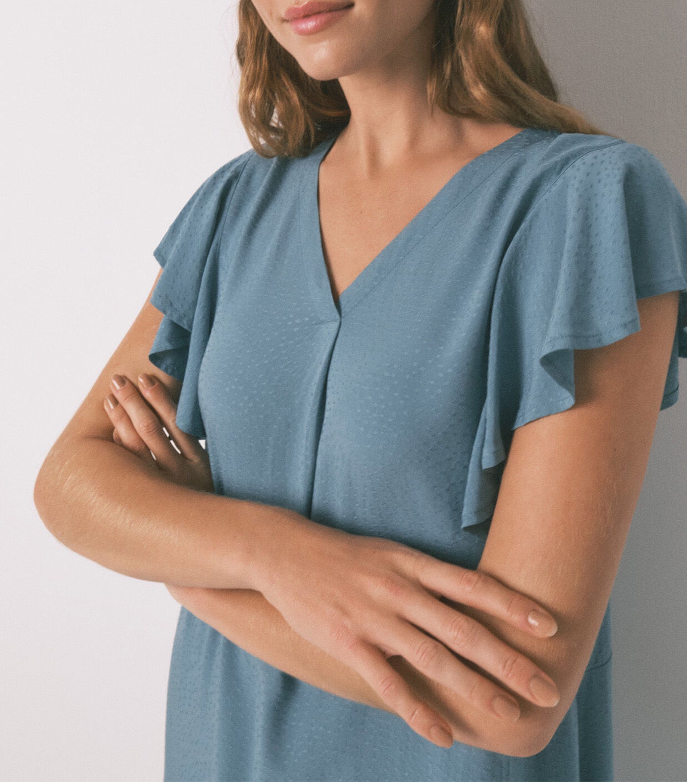 Loose Floral Midi Nightgown Green