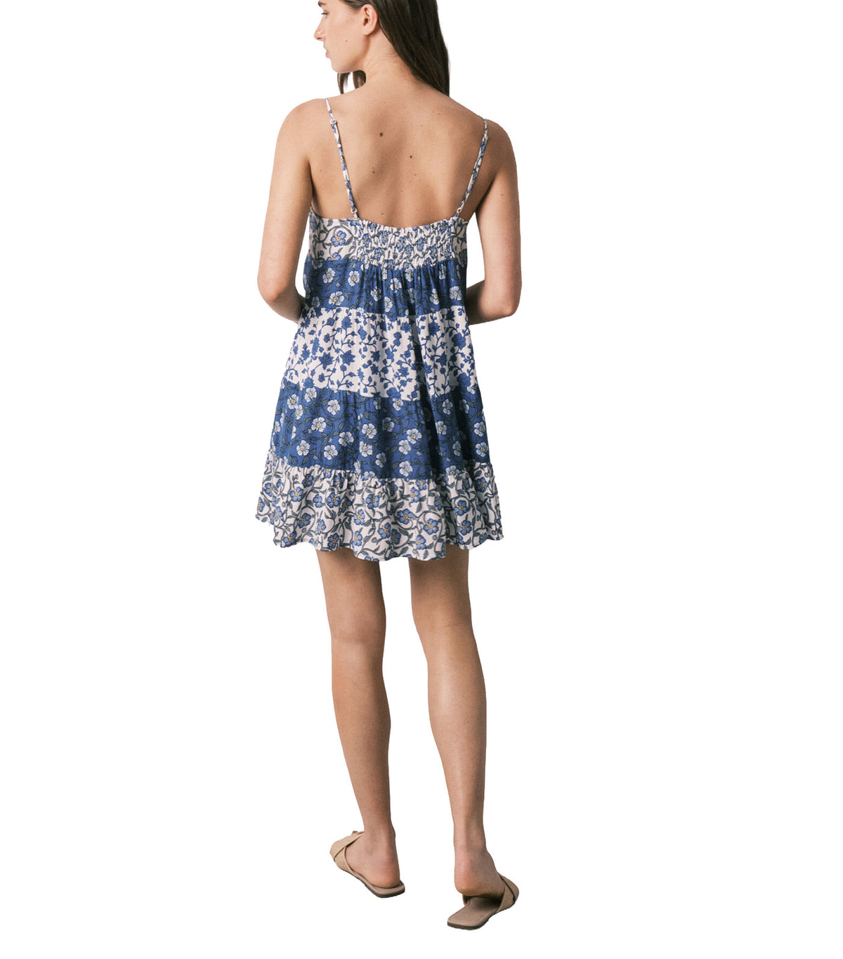 Printed Strap Short Dress Multi