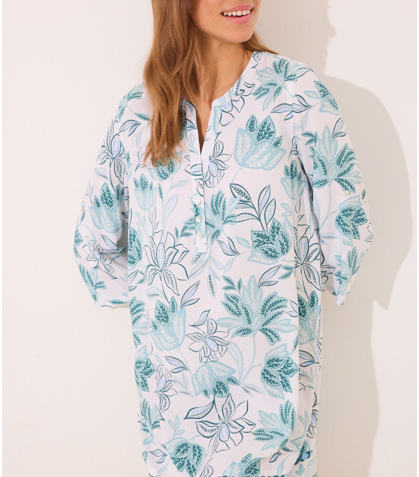 Short Camisole White Print