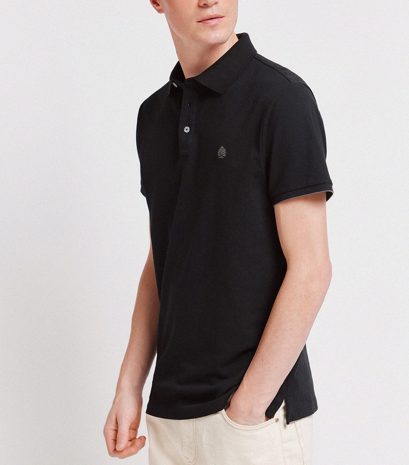 Slim Fit Polo Shirt with Contrast Cuffs