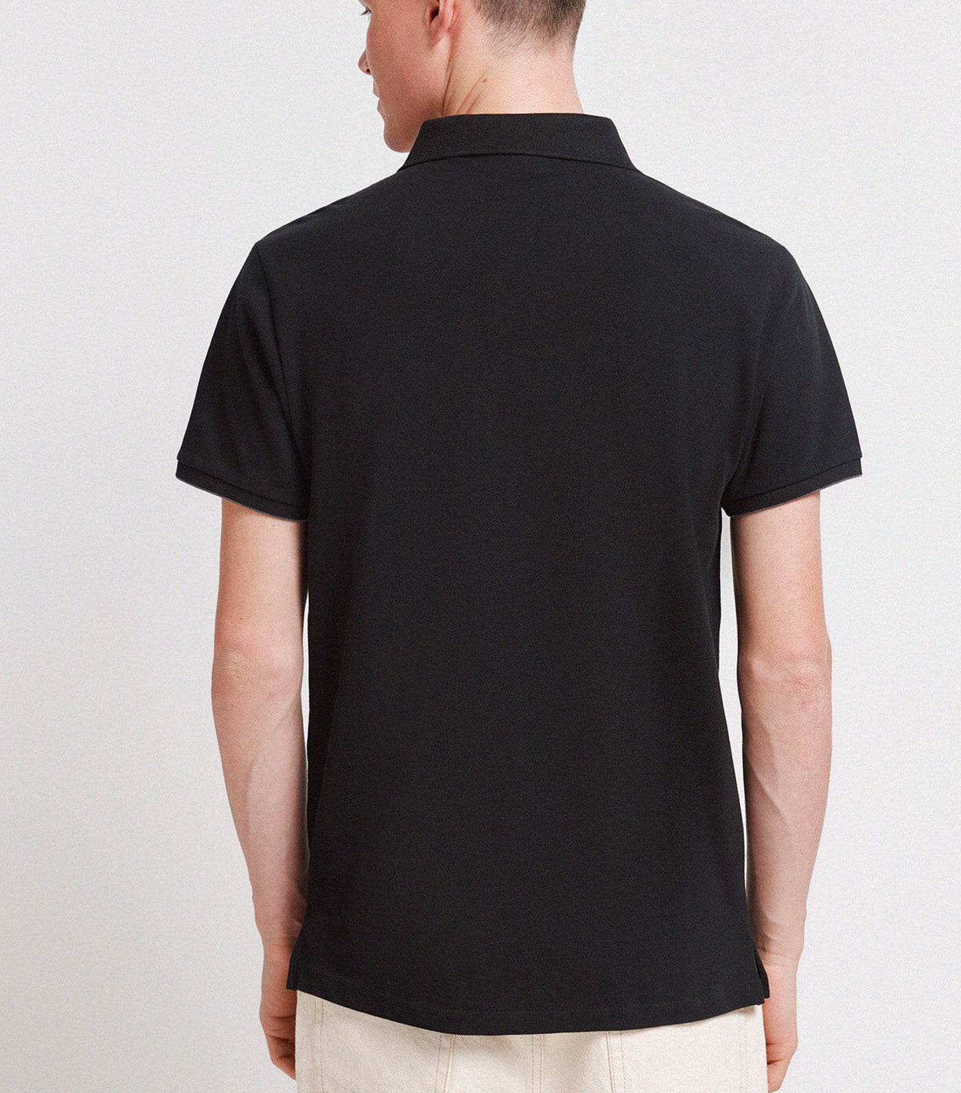 Slim Fit Polo Shirt with Contrast Cuffs