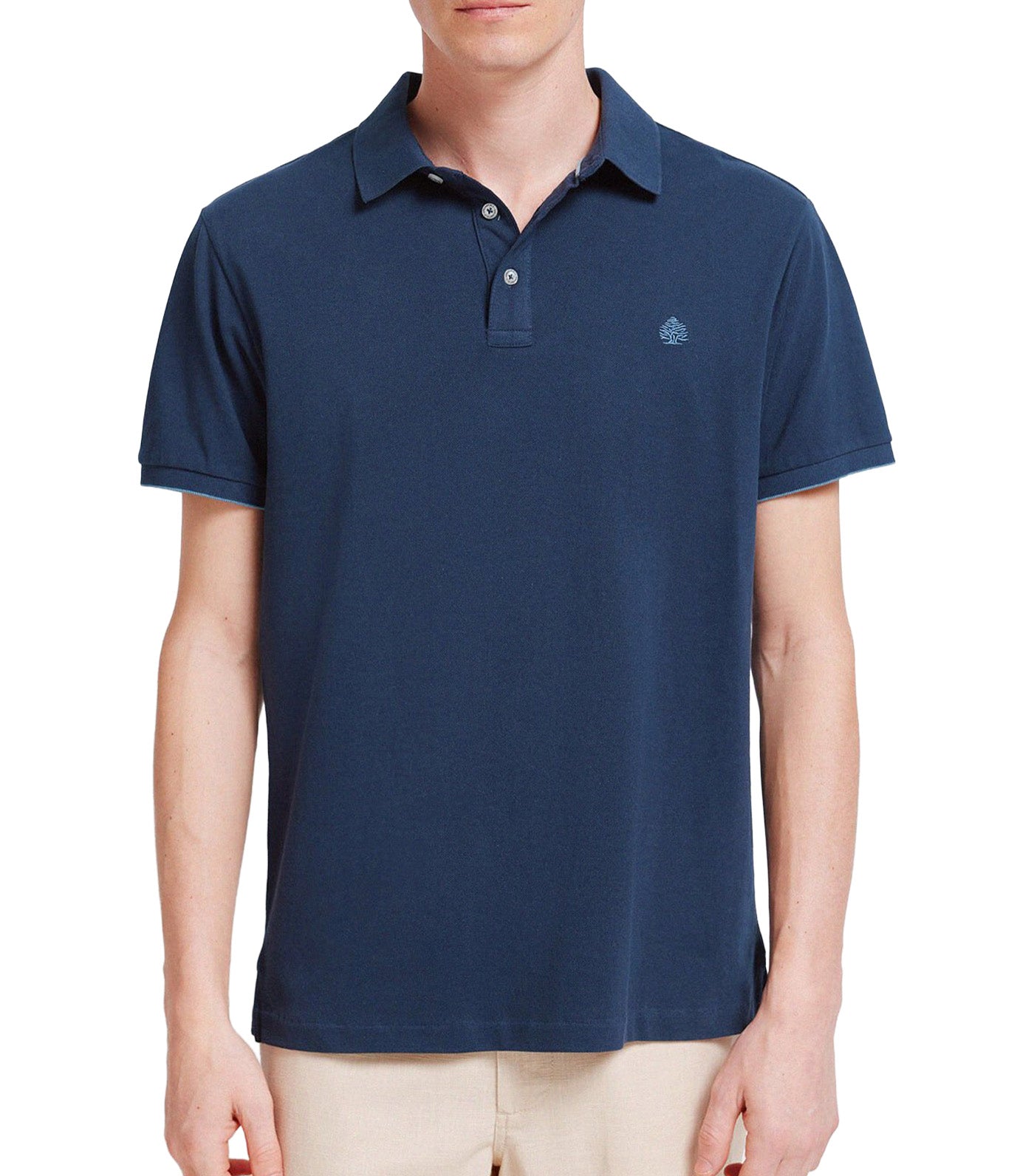 Slim Fit Polo Shirt with Contrast Cuffs