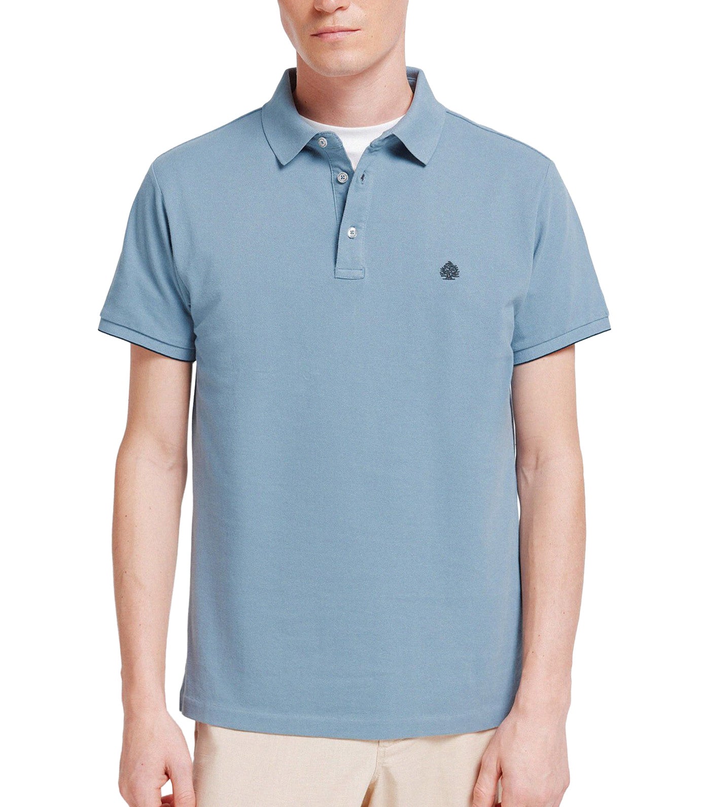 Slim Fit Polo Shirt with Contrast Cuffs