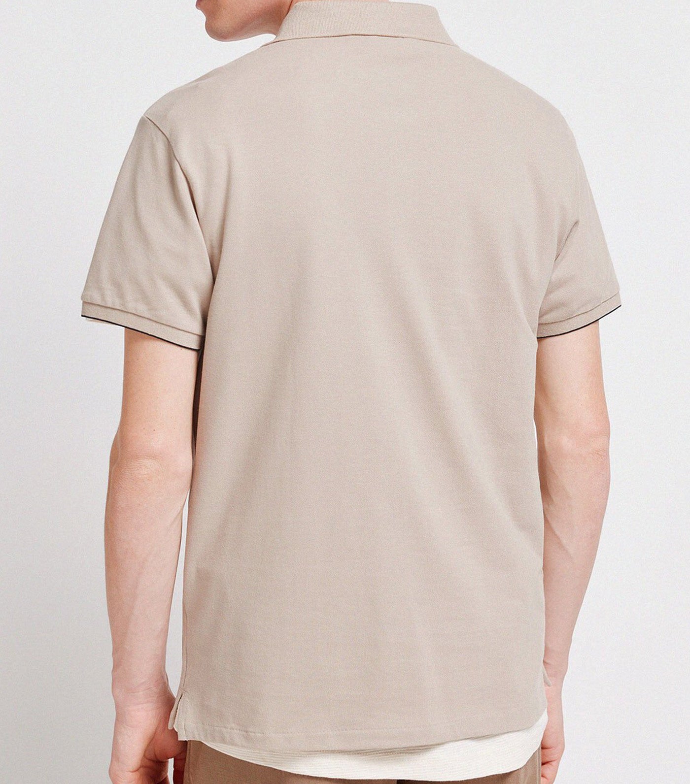 Slim Fit Polo Shirt with Contrast Cuffs