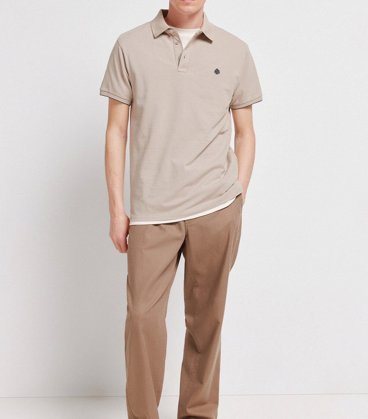 Slim Fit Polo Shirt with Contrast Cuffs