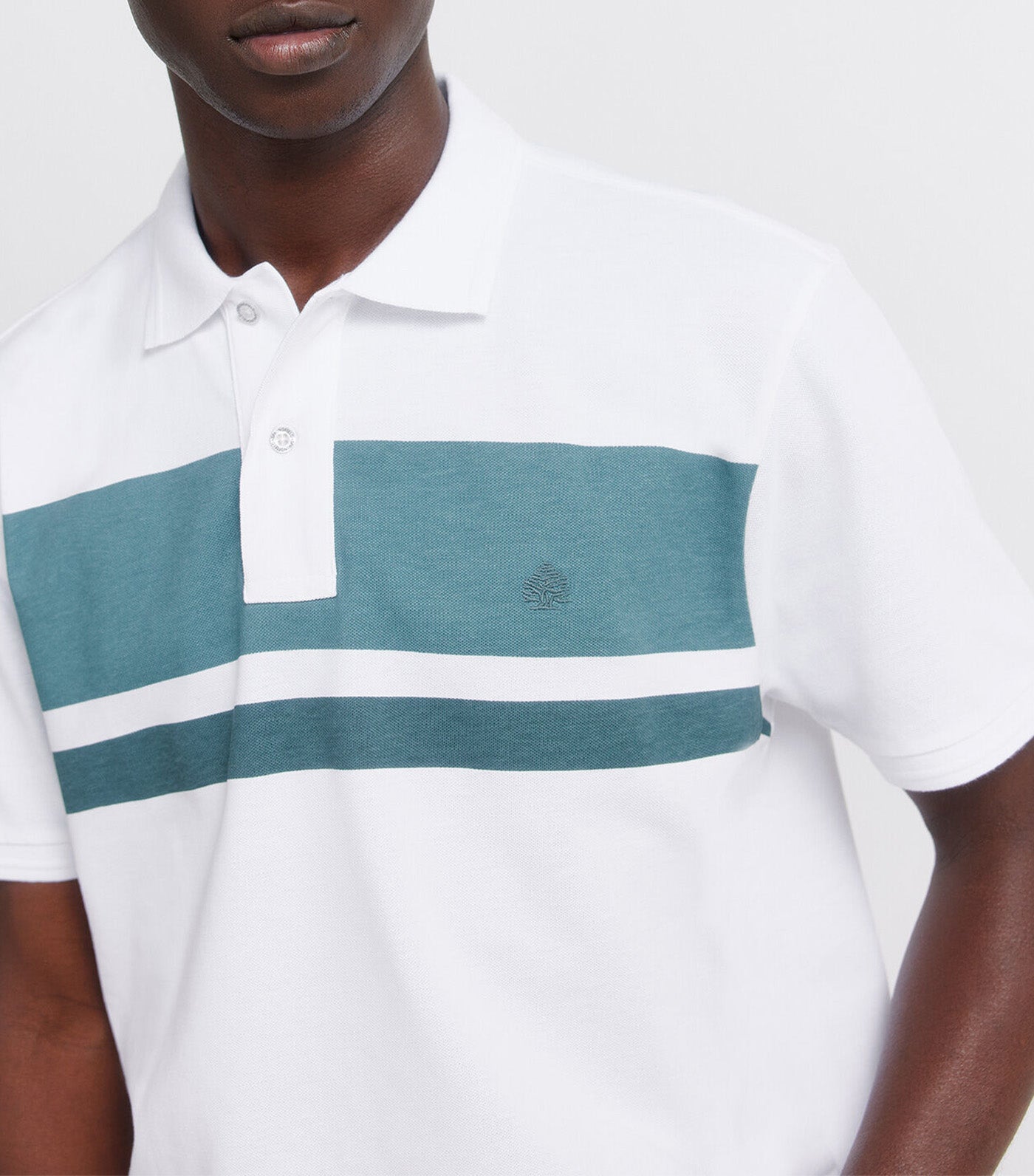 Springfield Regular Fit Striped Polo Shirt Turquoise