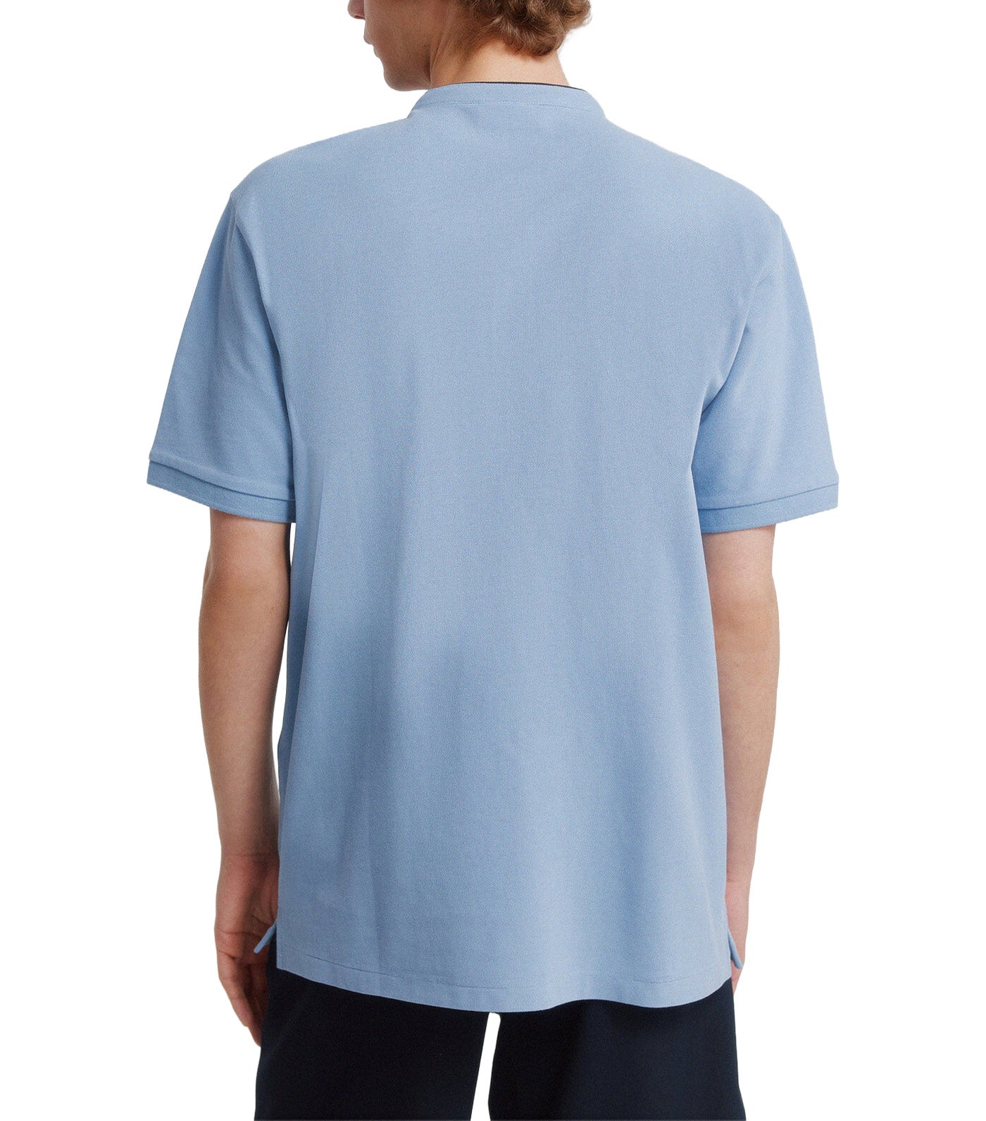Slim Fit Polo Shirt with Mandarin Collar