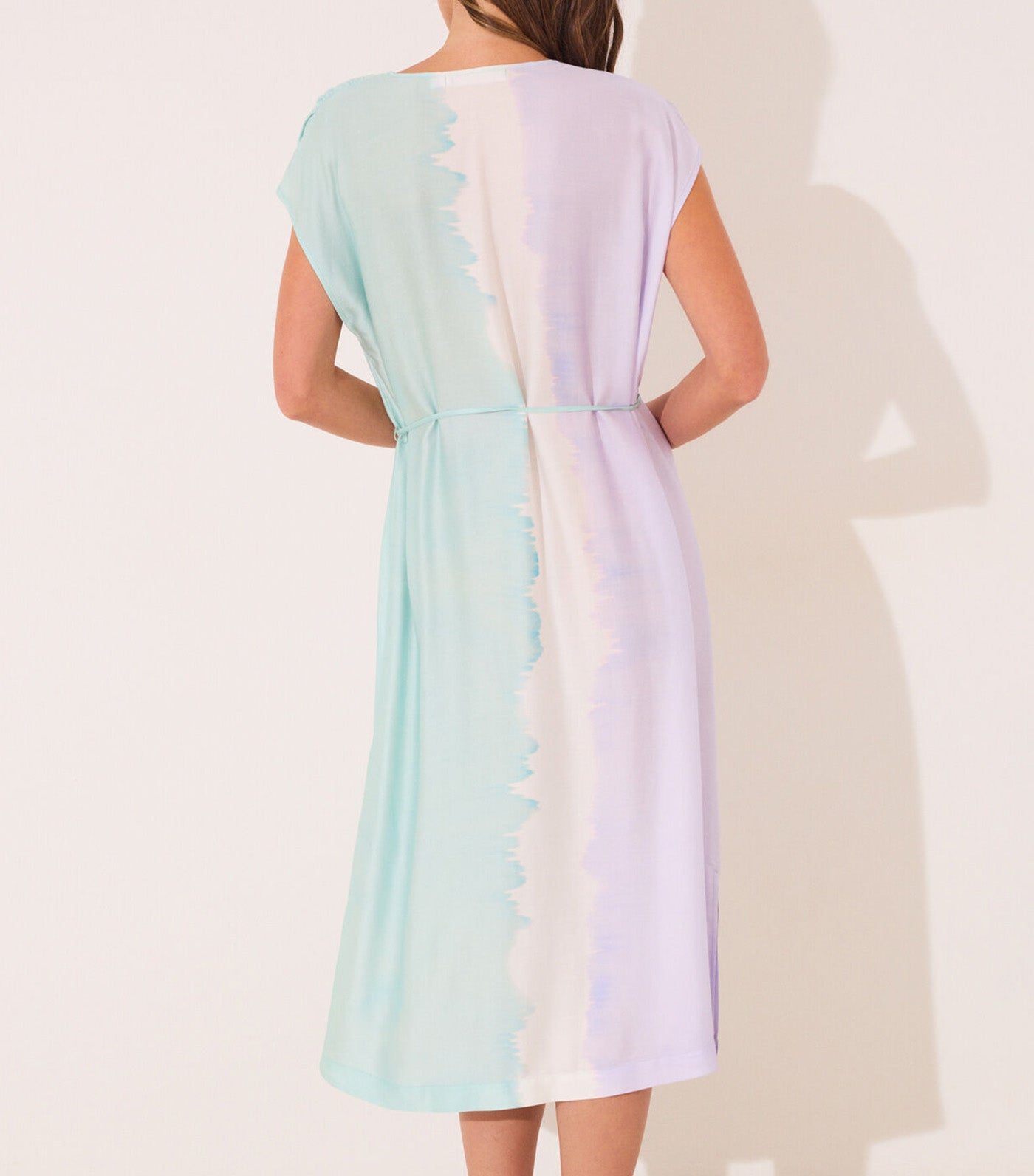 Long Tie-Dye Viscose Dress Multicolor