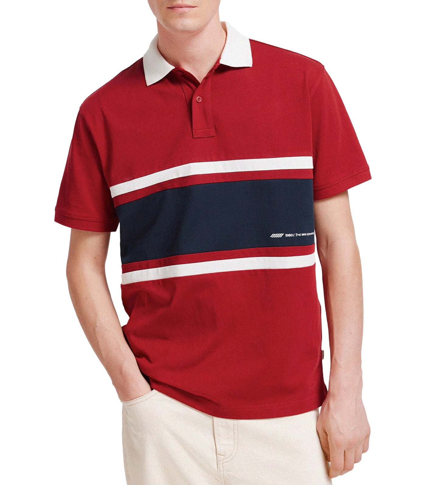 Springfield Polo Sport Positional Regular Fit Piqué Red