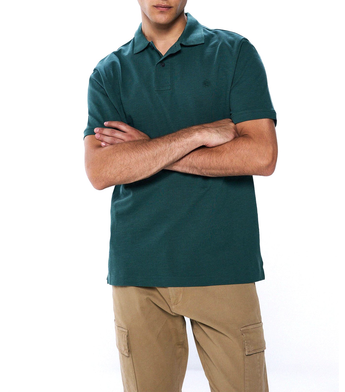 Regular Fit Piqué Polo Shirt Green