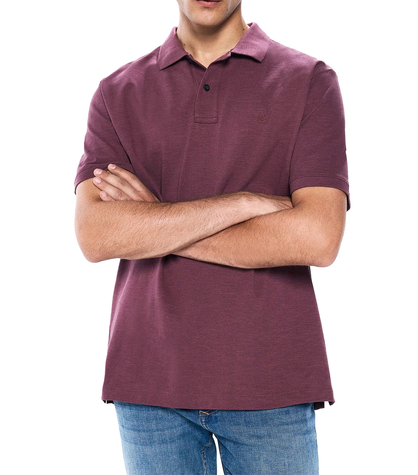 Regular Fit Piqué Polo Shirt Wine