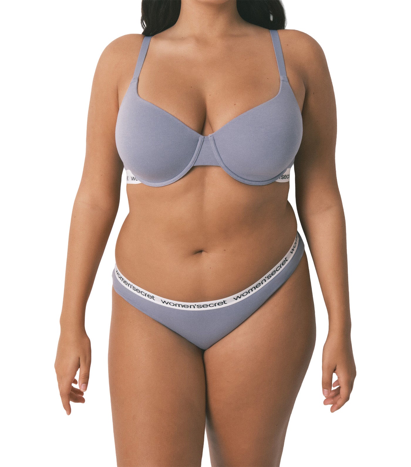 Pack of Wide Brazilian Panties With Logo Blue