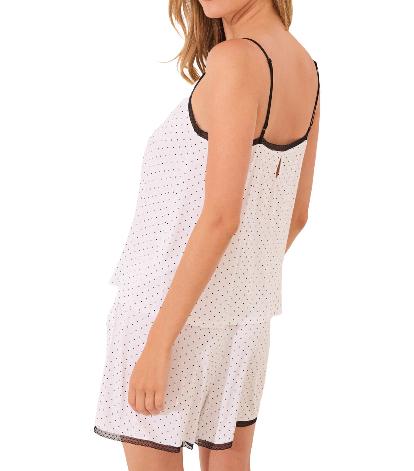 Polka-Dots Short Pajamas White
