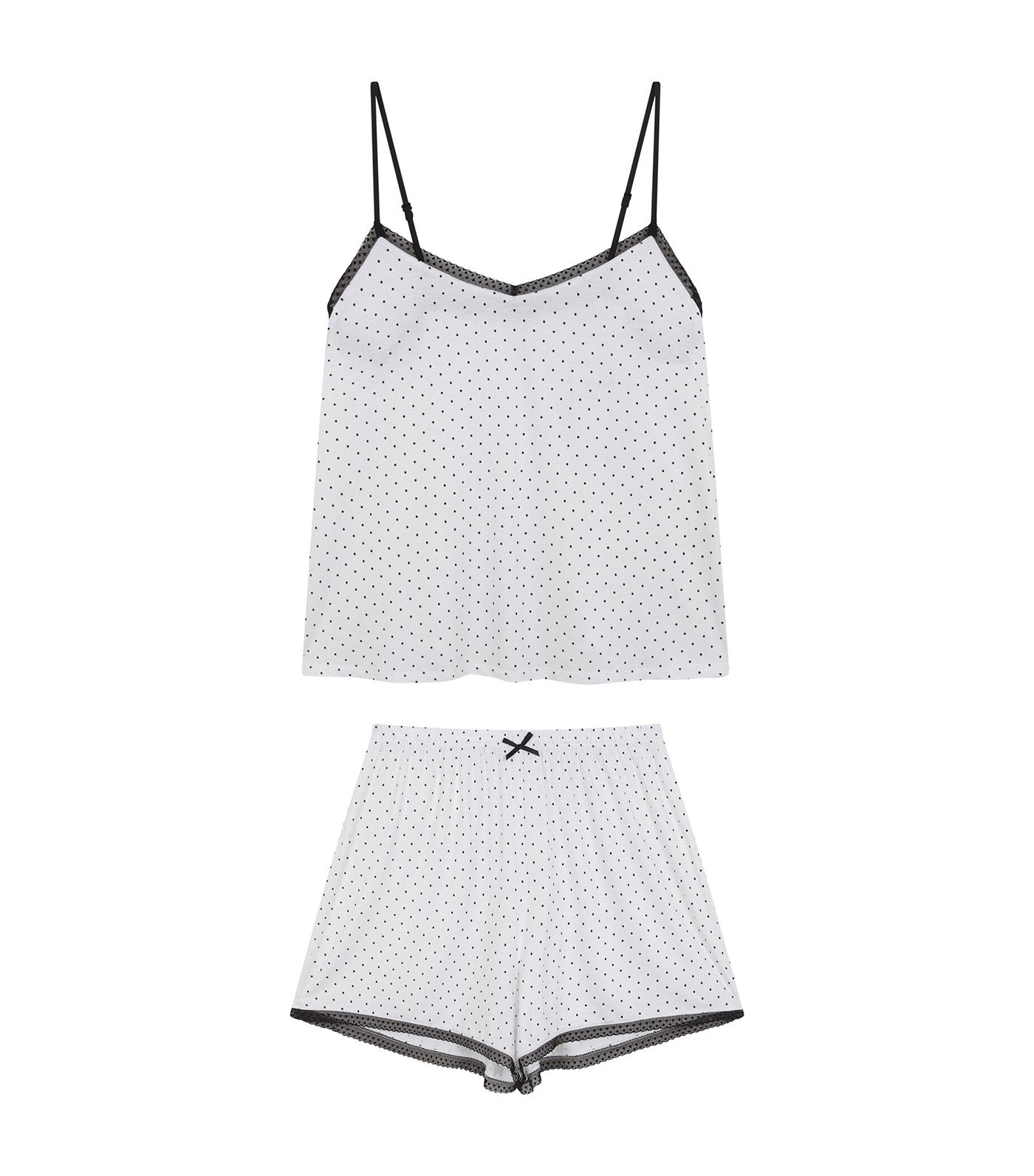 Polka-Dots Short Pajamas White