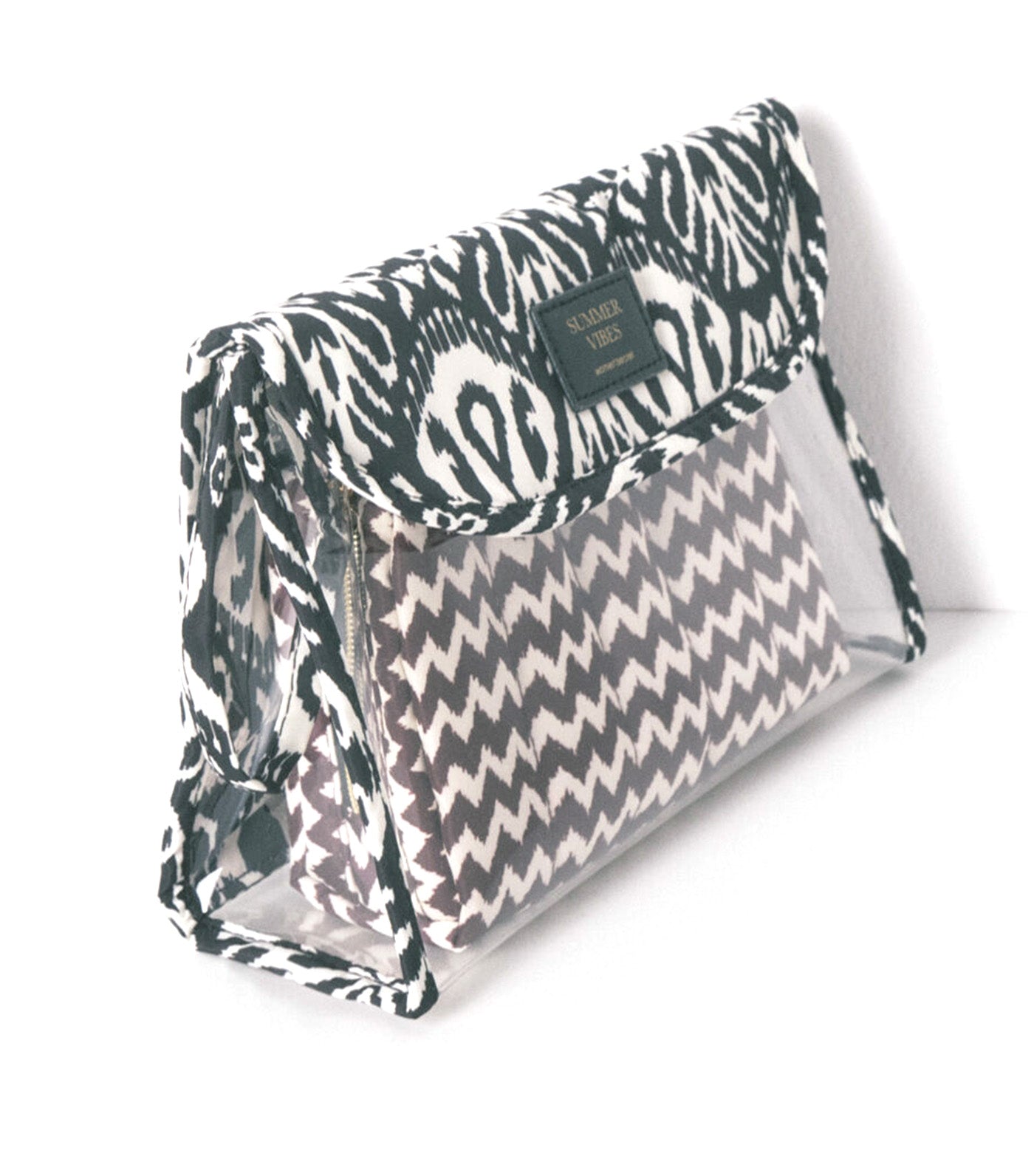 Women'secret Pack of 2 Assorted Print Toiletry Bags Black