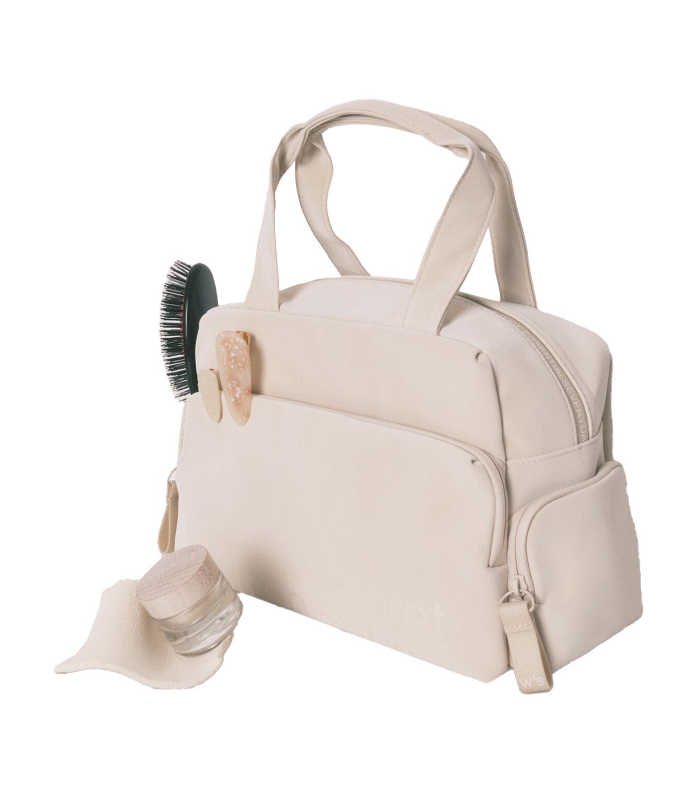 Complimentary Large Rubber Vanity Case White