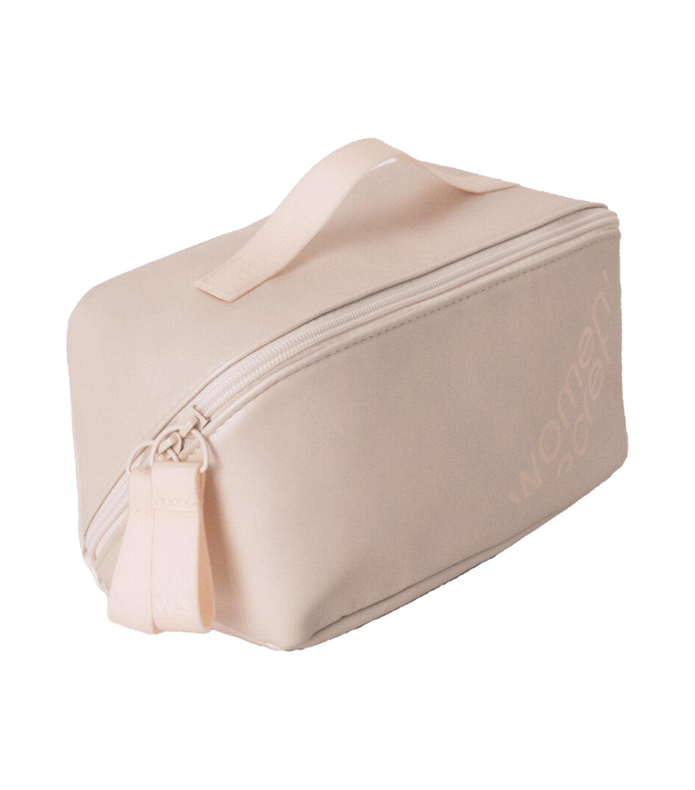 Small Metalized Rubber Vanity Case White