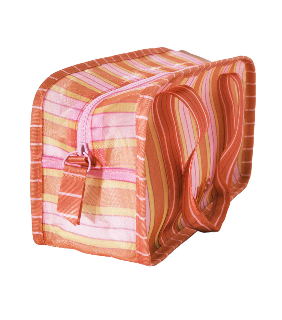 Striped Mesh Medium Vanity Case Multi
