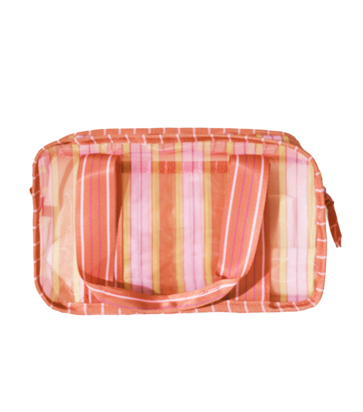 Striped Mesh Medium Vanity Case Multi